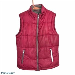 Mini Boden Pink Puffer Vest Girls 9-10 Y Kids Full Zip